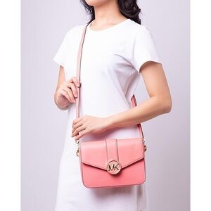 Michael Kors Carmen Medium Convertible Shoulder Bag Tea Rose